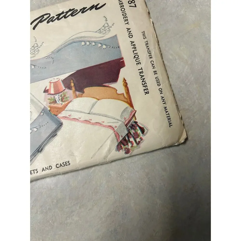 Vintage 1946 Simplicity Pattern #7187 Embroidery and Applique‎ Transfers